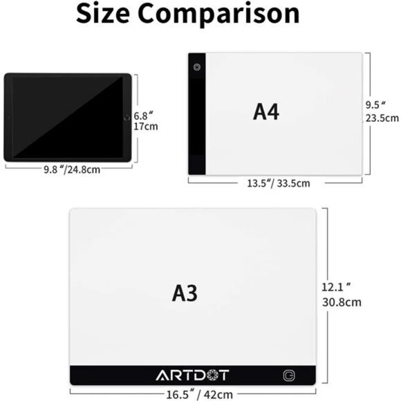 LED Light Pad for Diamond Painting, USB Powered Light Board Kit, Adjustable - Picture 6 of 7